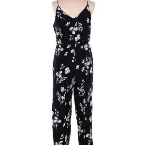 SHEIN Black Floral Jumpsuit Size 12 NEW